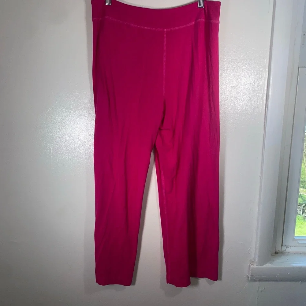 Fresh Produce Crop‎ Pants Sz L Pink Stretch Yoga Activewear Wide Leg - Picture 4 of 9